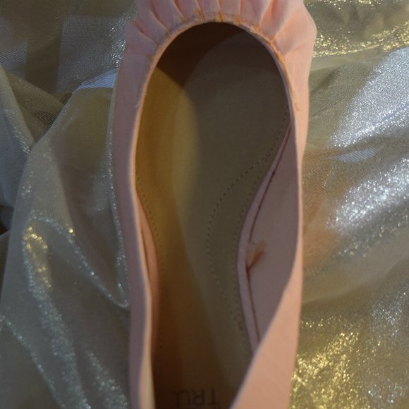 Time & Tru Pale Pink Ballerina Flat Slippers, Size 8.5 - Picture 8 of 9